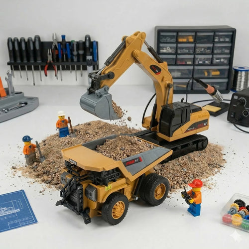 1/64 Mini RC Excavator β Remote Control Construction Toy