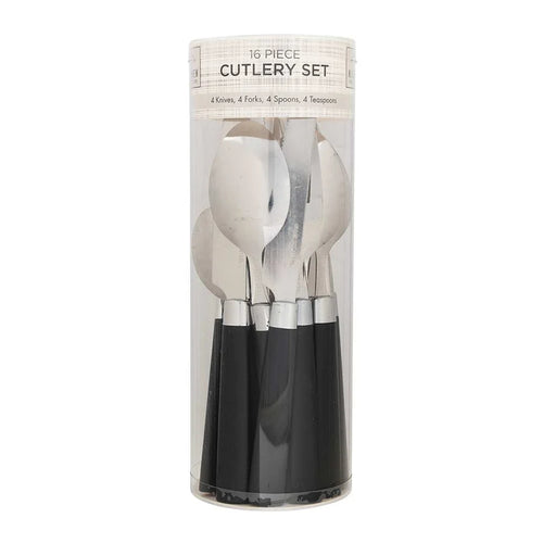 16-piece black cutlery set
