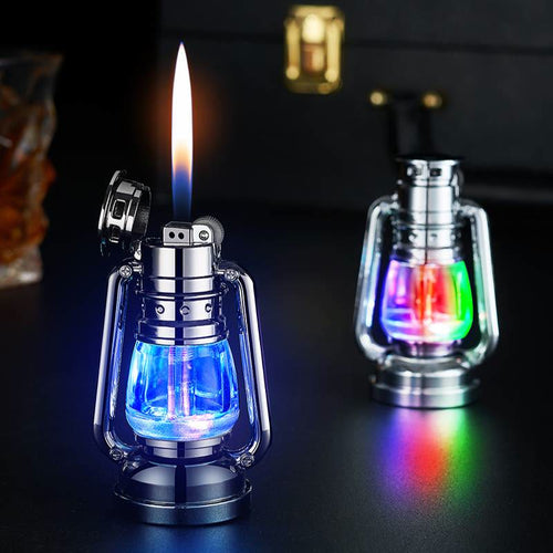 Vintage oil lamp butane lighter