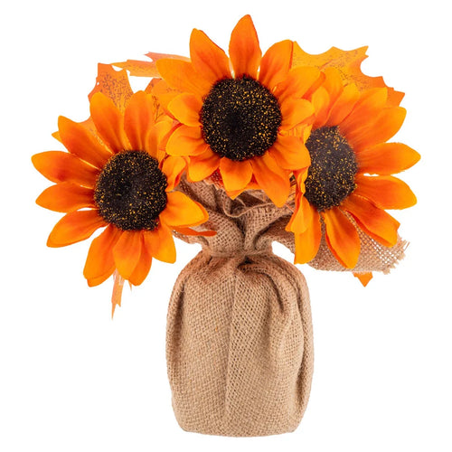 Autumn potted floral decoration