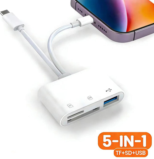 5-in-1 USB 3.0 SD and MicroSD card reader