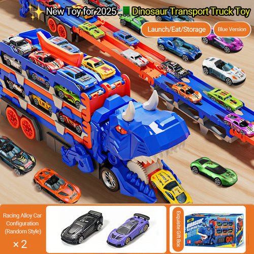 Transforming dinosaur transport truck toy