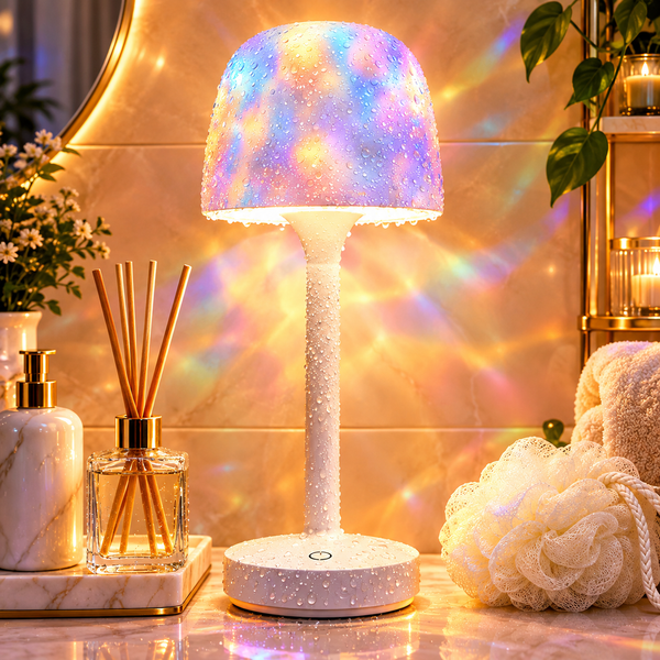 Water ripple glass night lamp
