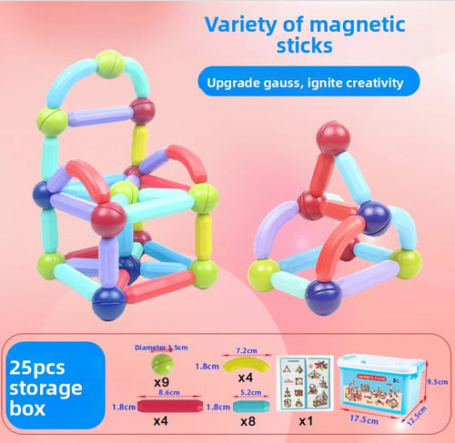 Magnetic Building Sticks – STEM Construction Toy for Kids