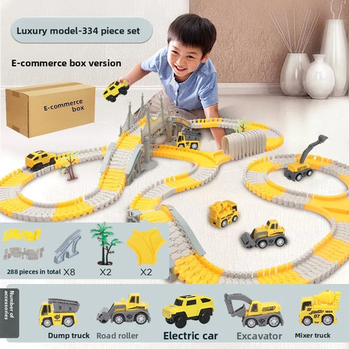 Cat Rail Car Construction Train Set β STEM Toy for Kids