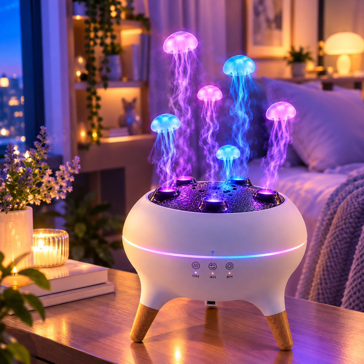 Jellyfish smoke ring humidifier