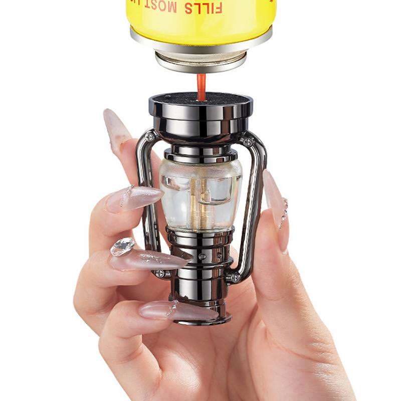 Vintage oil lamp butane lighter – view 5