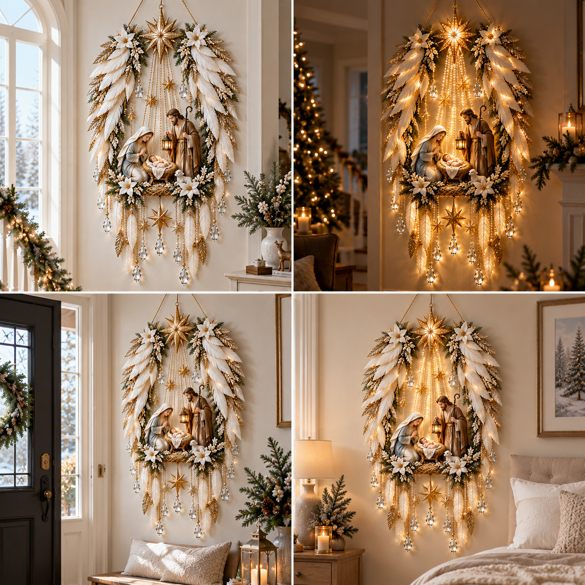 Angel Wings Nativity Light – battery-operated lighted nativity scene, image 5