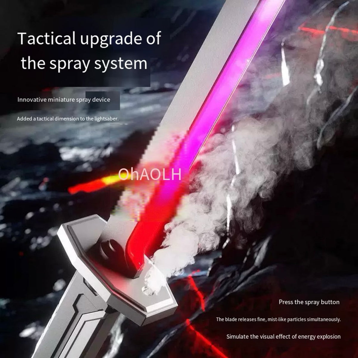 Spray light sword toy with mist – image 9