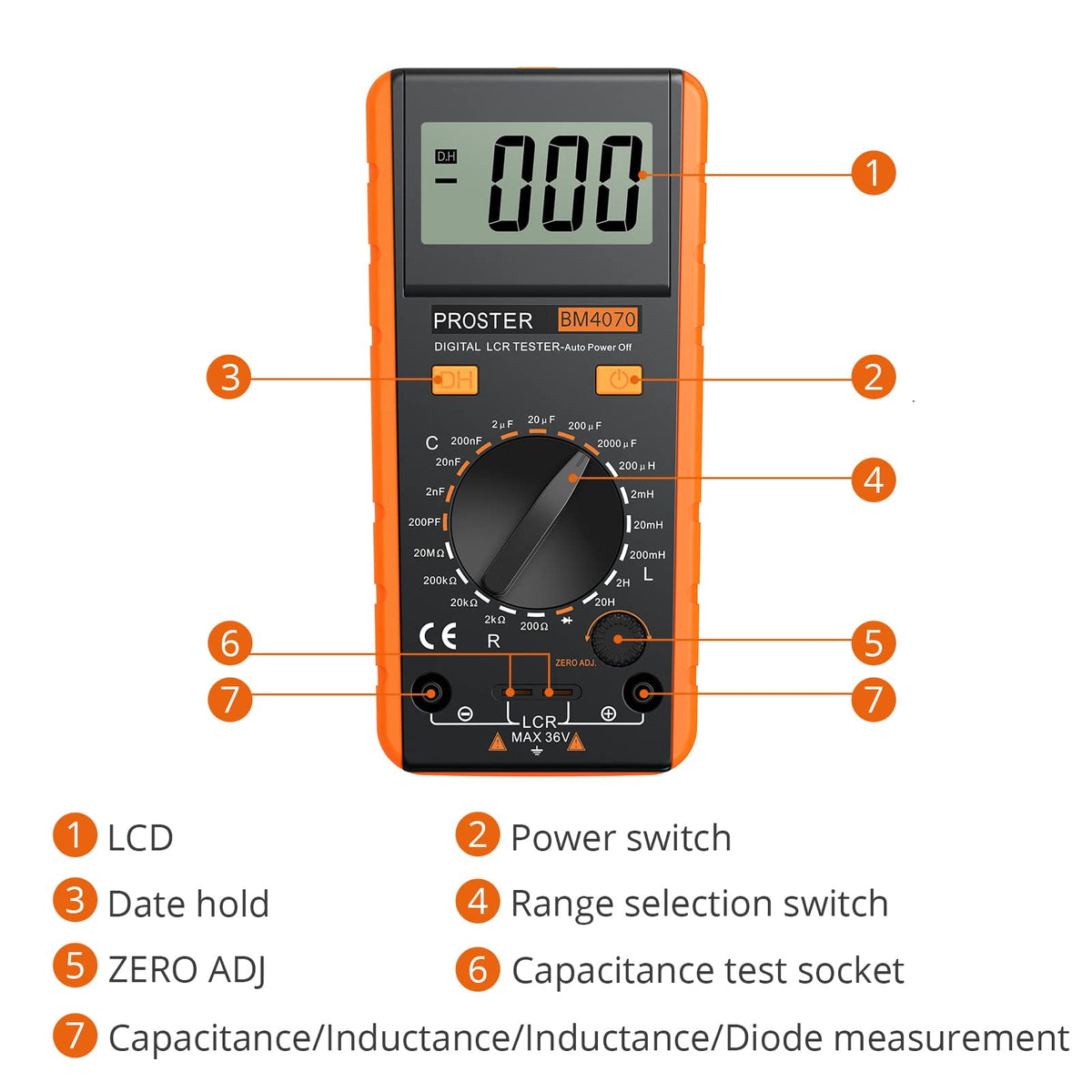 LCR meter capacitance tester – view 3