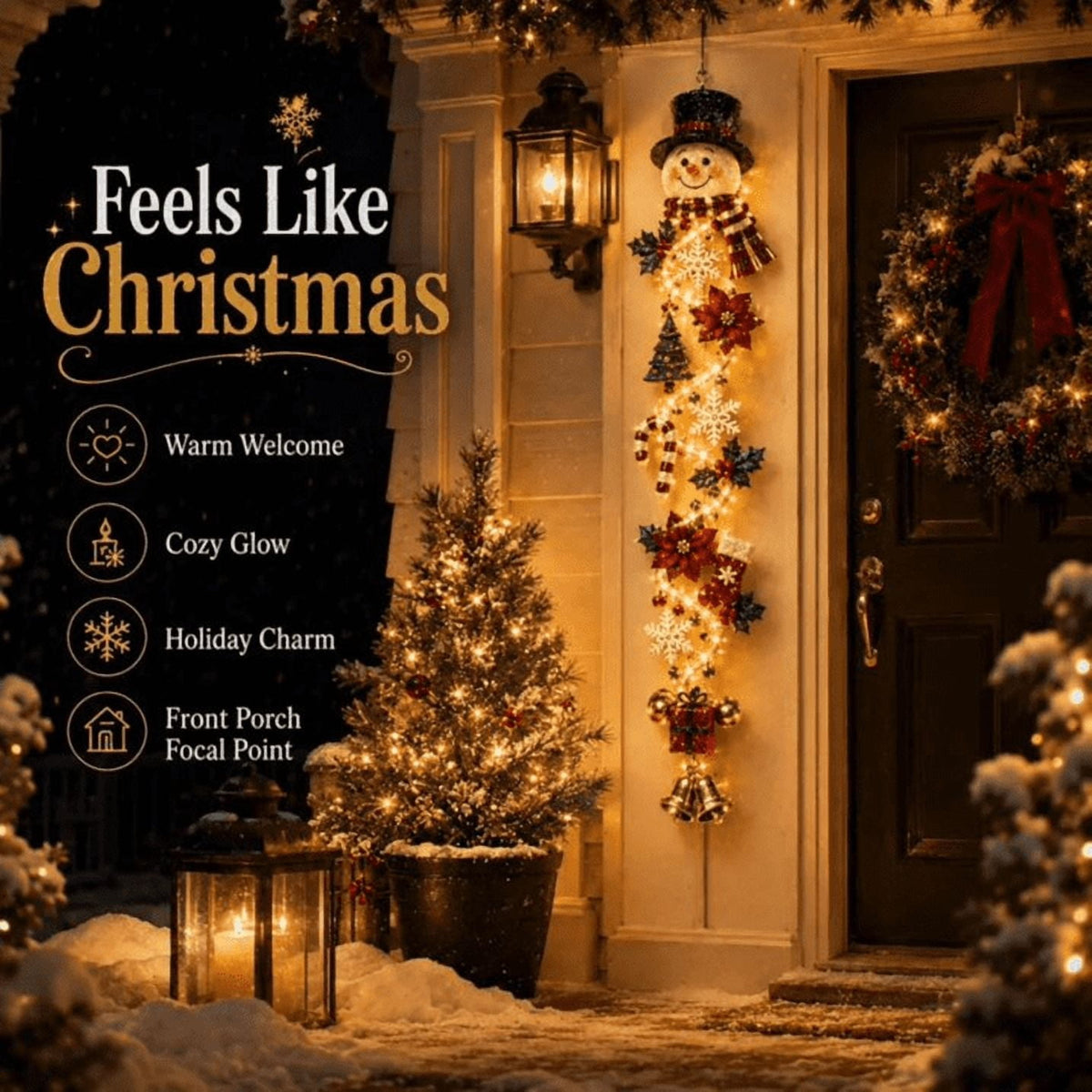 Snowman door hanger – indoor display