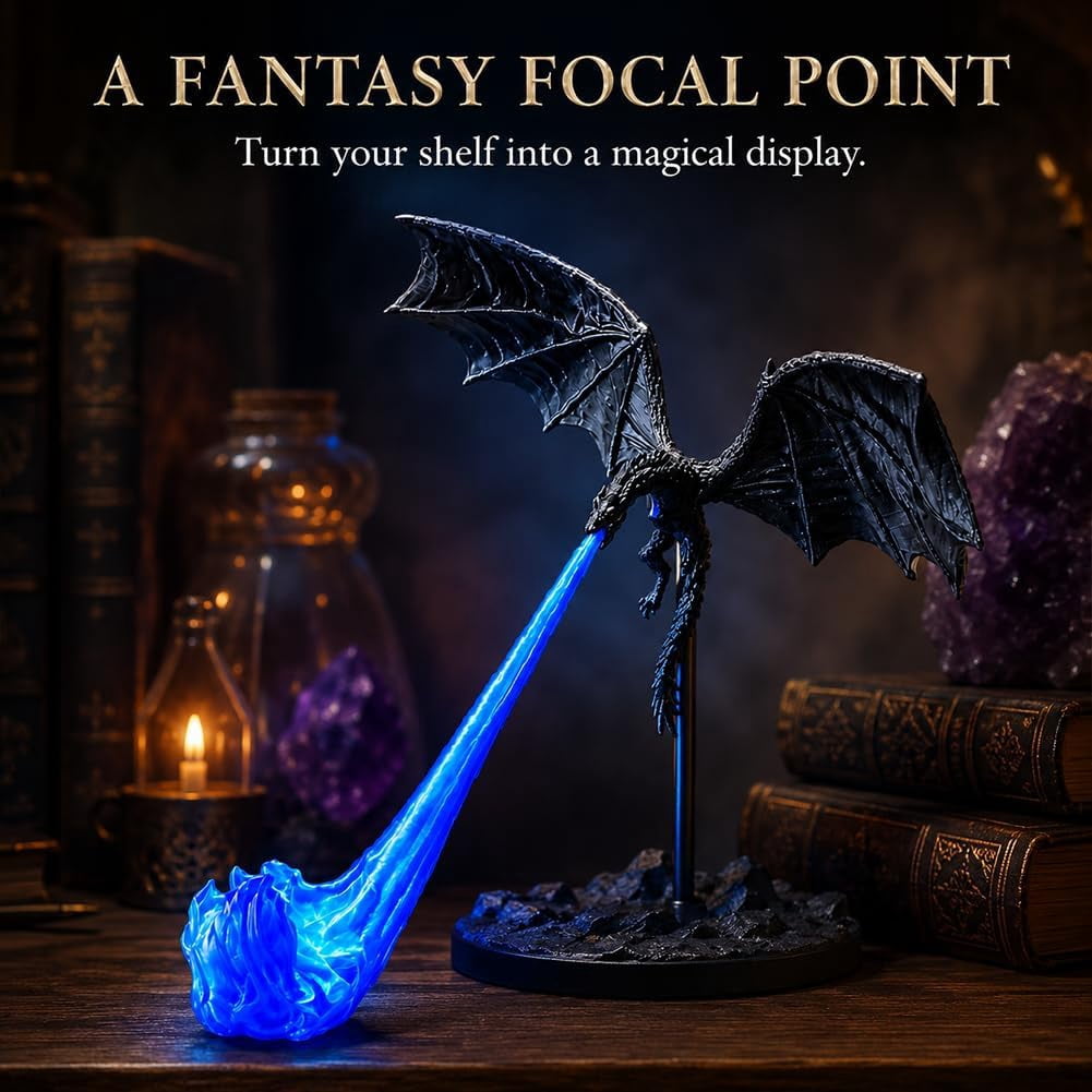 Dragon flame book nook light – view 4