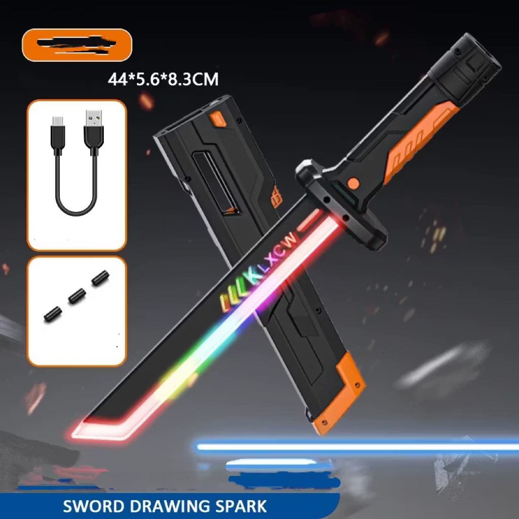 Spray light sword toy with mist