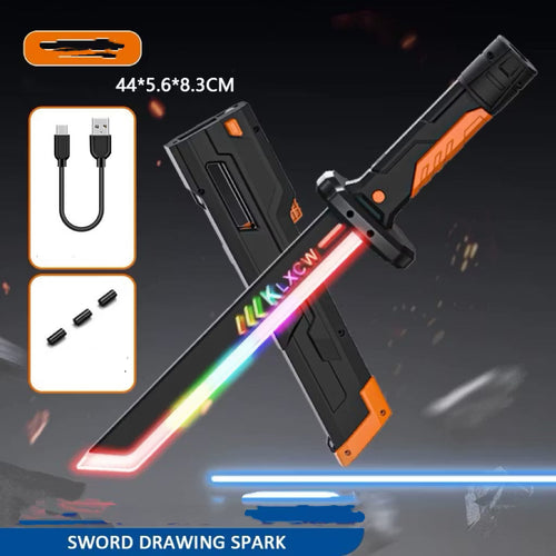Spray light sword toy with mist