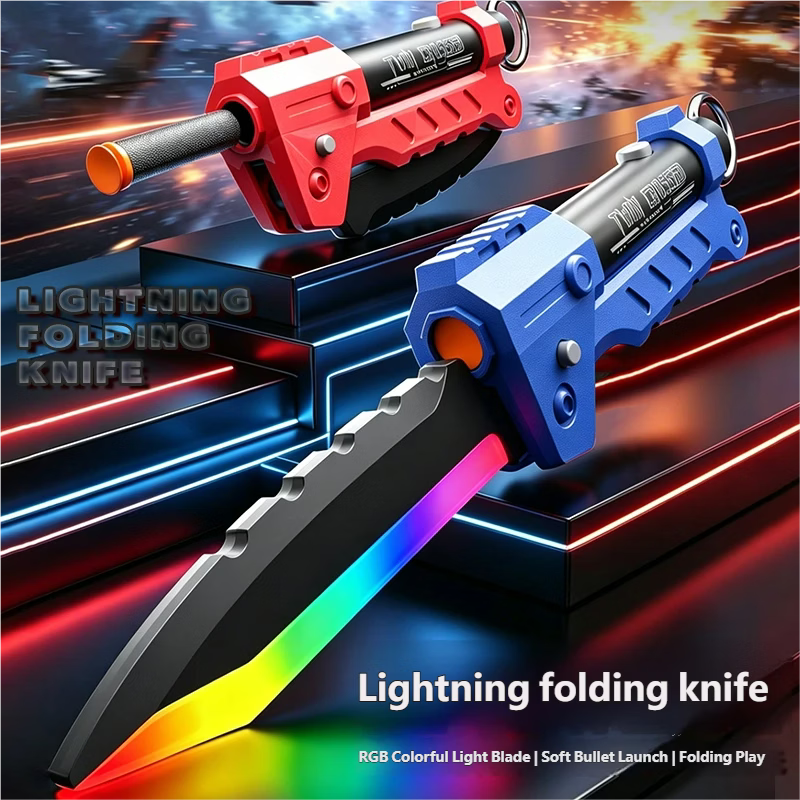 Folding multi-color shooting sword toy – image 3