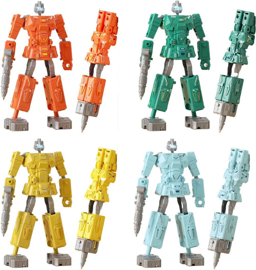 Transforming robot ballpoint pen set