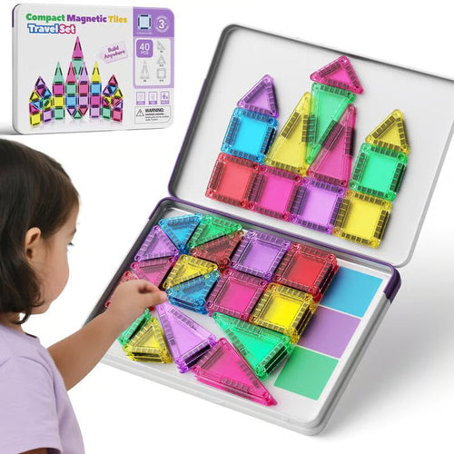 Montessori magnetic travel building set