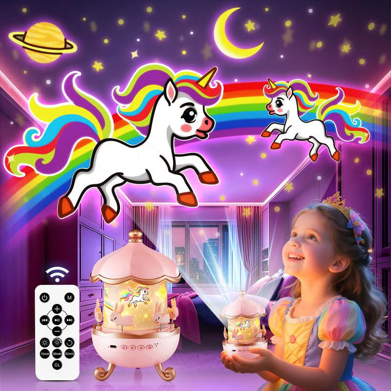 Kids night light projector with remote – image 3
