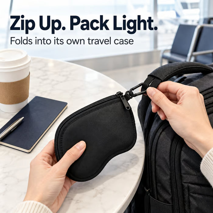 All-in-One Airplane Sleep System – Blackout, Noise-Dampening Memory Foam Travel Kit