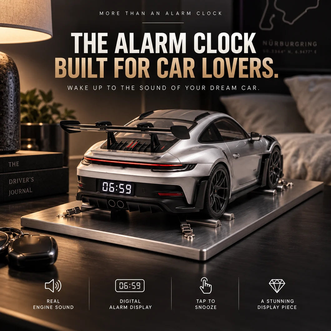 Redline Racing Alarm Clock – Car Lover Bedside Clock – image 9