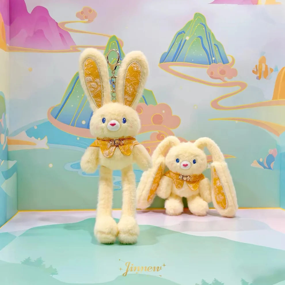 Kawaii Pink Bunny Plush Keychain – Cute Bag Charm Set – image 9