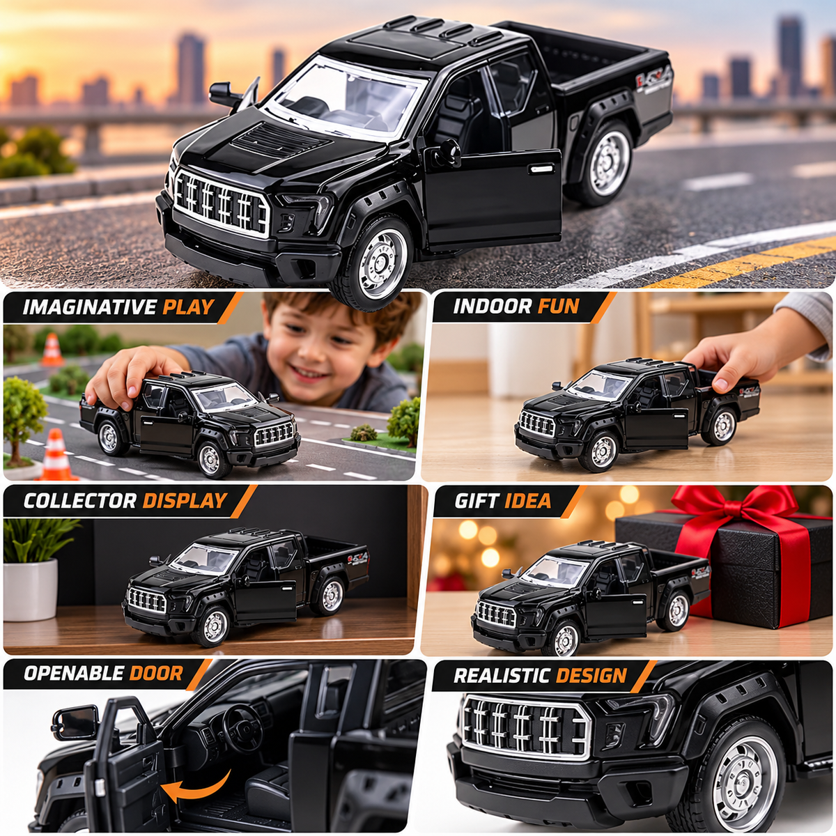 1:36 Scale F150 Off-Road Diecast Pickup Truck