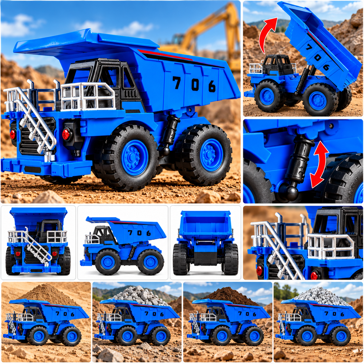 Mini Inertia Mining Truck Toy – Blue
