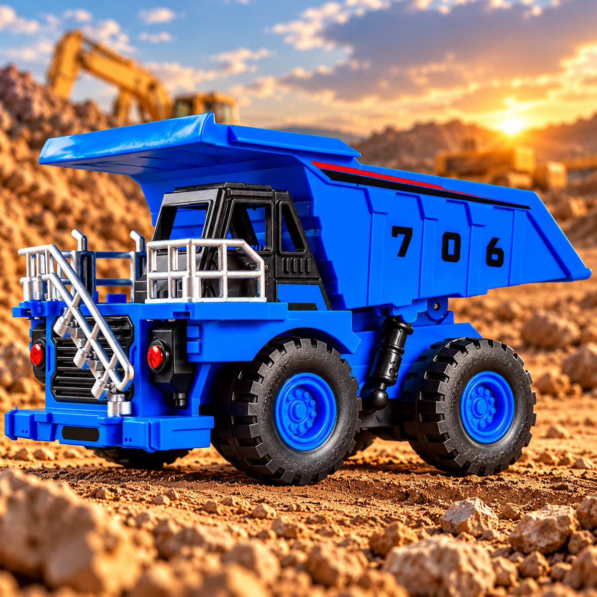 Mini Inertia Mining Truck Toy – Blue