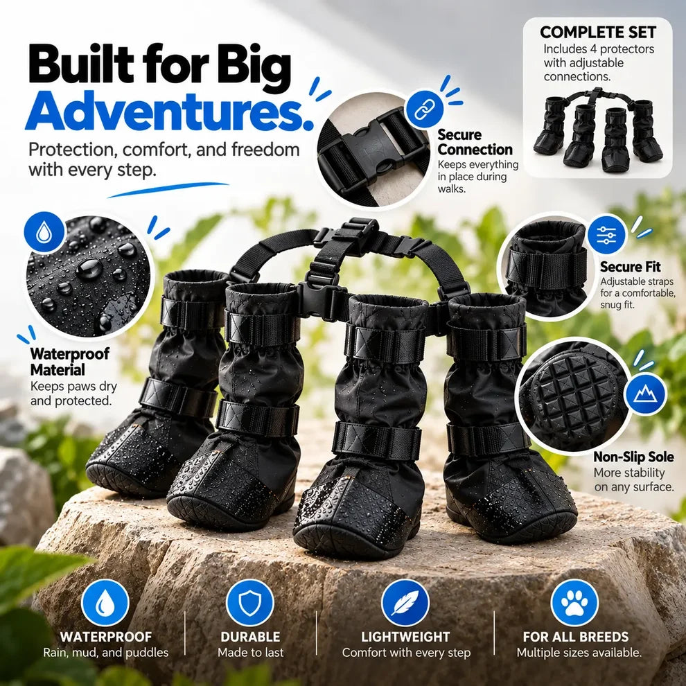 Waterproof Dog Paw Protectors – Rain & Mud Paw Covers – image 6