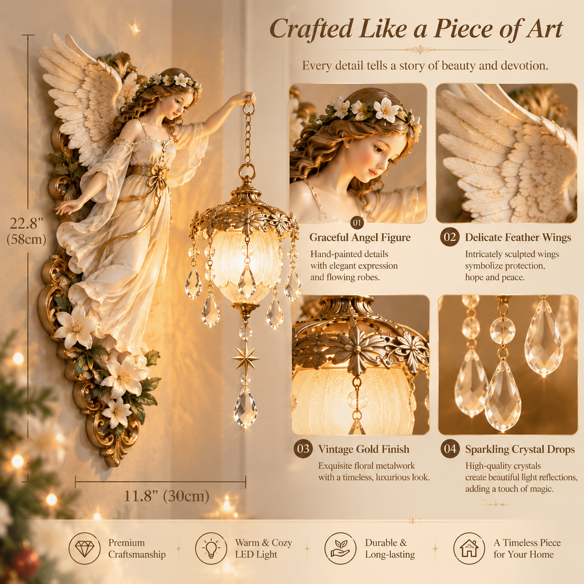 Guardian angel crystal light – view 3