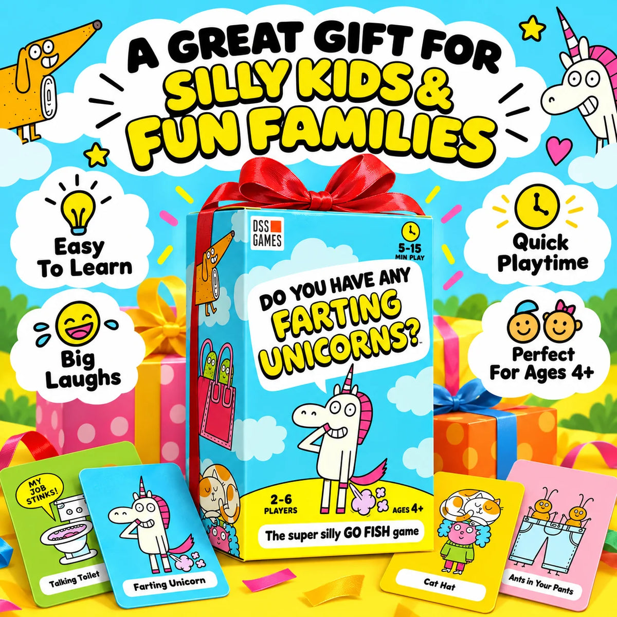 Super Silly Go Fish Card Game