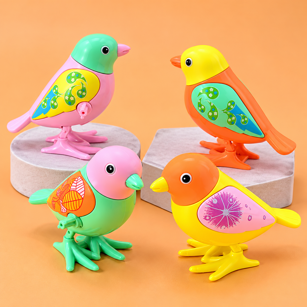 Wind-Up Jumping Bird Toy