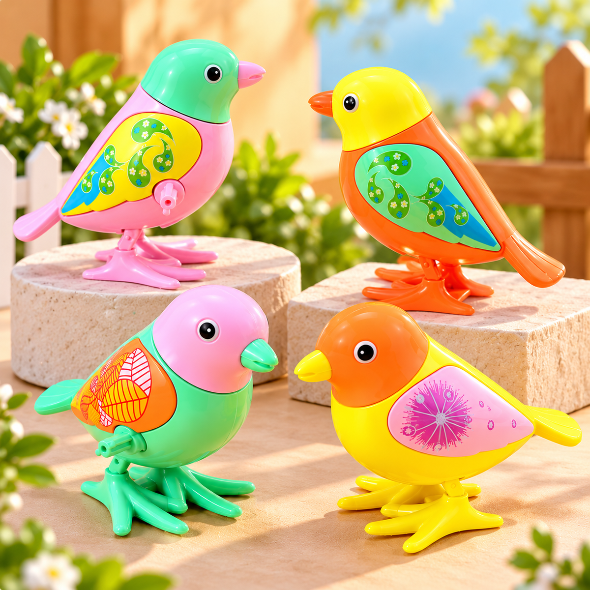 Wind-Up Jumping Bird Toy