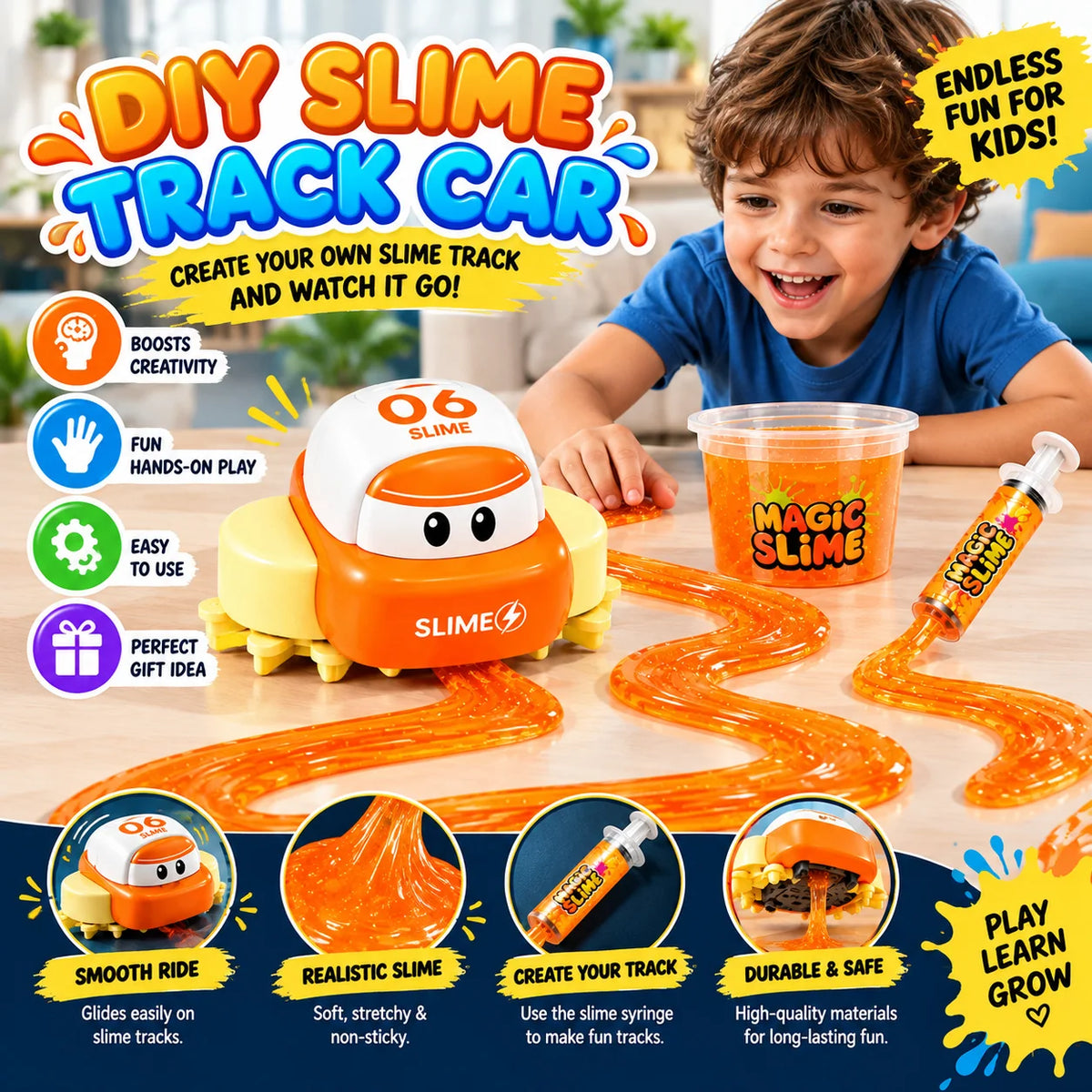 DIY Magic Slime Track Car – Create Your Own Racing Path