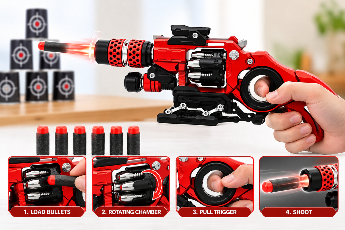 Revolver Fidget Toy – Futuristic Spinning Desk Fidget – image 2