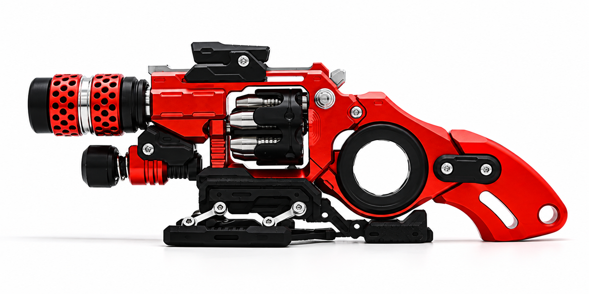 Revolver Fidget Toy – Futuristic Spinning Desk Fidget