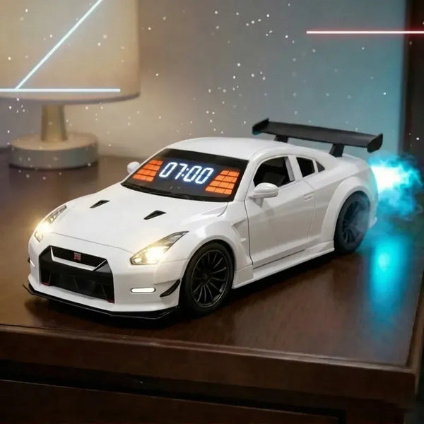 Hypercar Alarm Clock with Engine Sound & LED Lights
