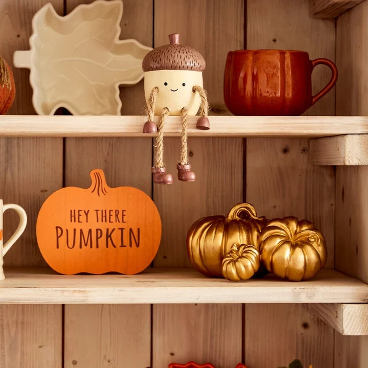 Gold pumpkin decoration