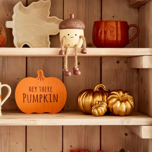 Gold pumpkin decoration