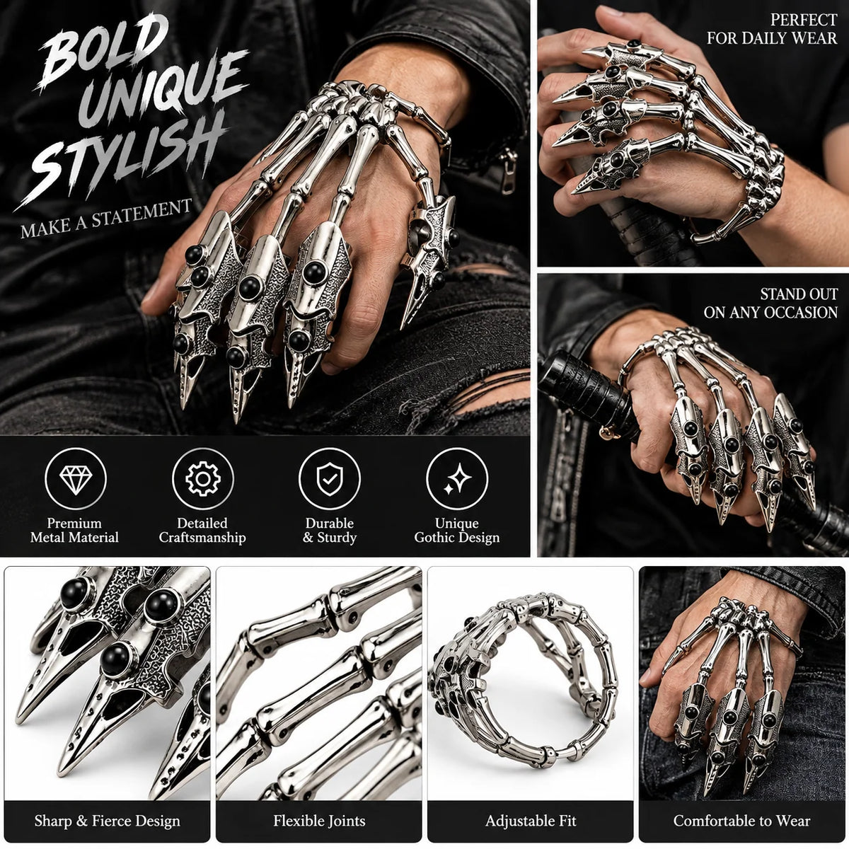 Necromancer Skeleton Hand Gauntlet