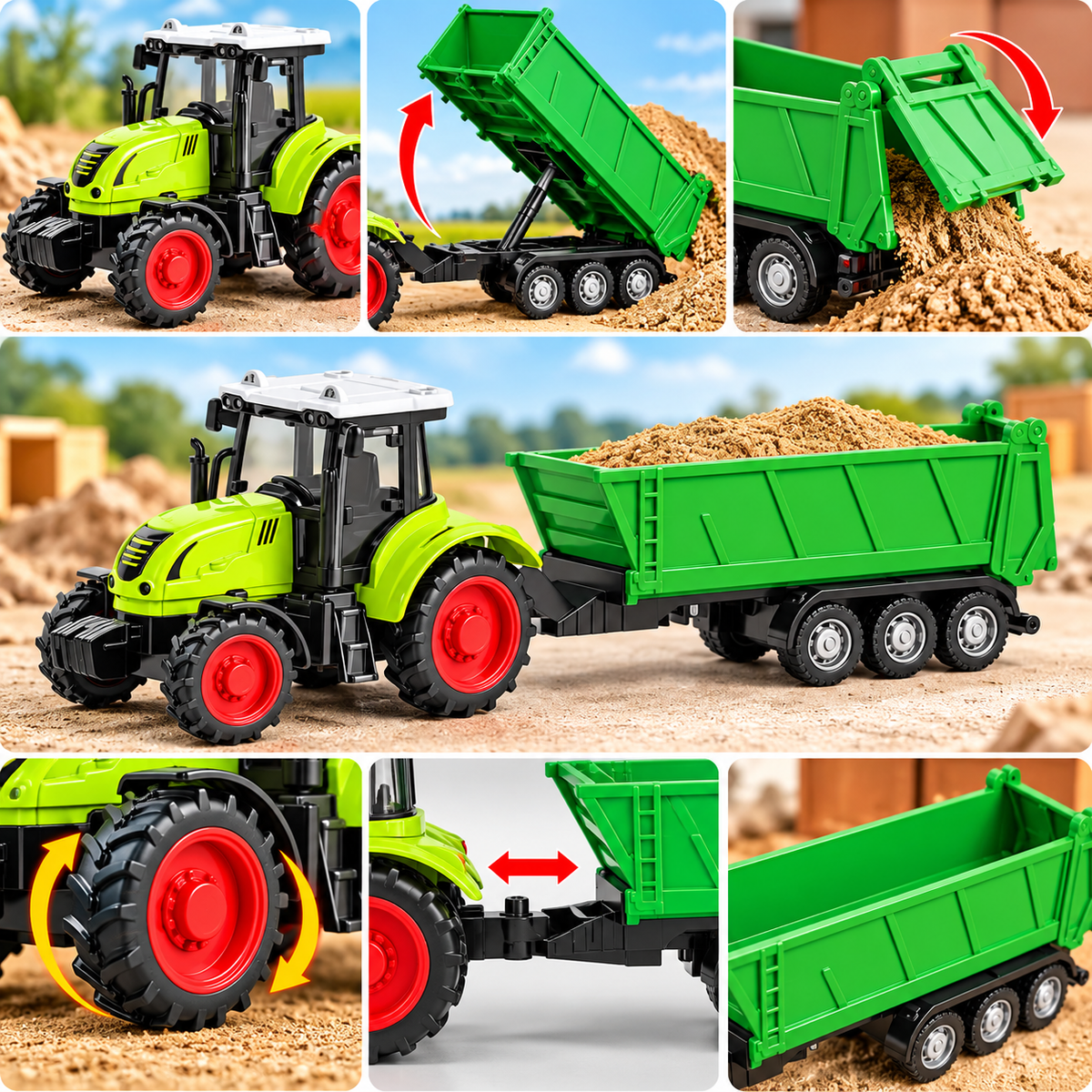 Farm Tractor Transport Truck Toy