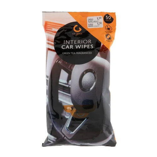 Green tea interior car wipes, pack of 50