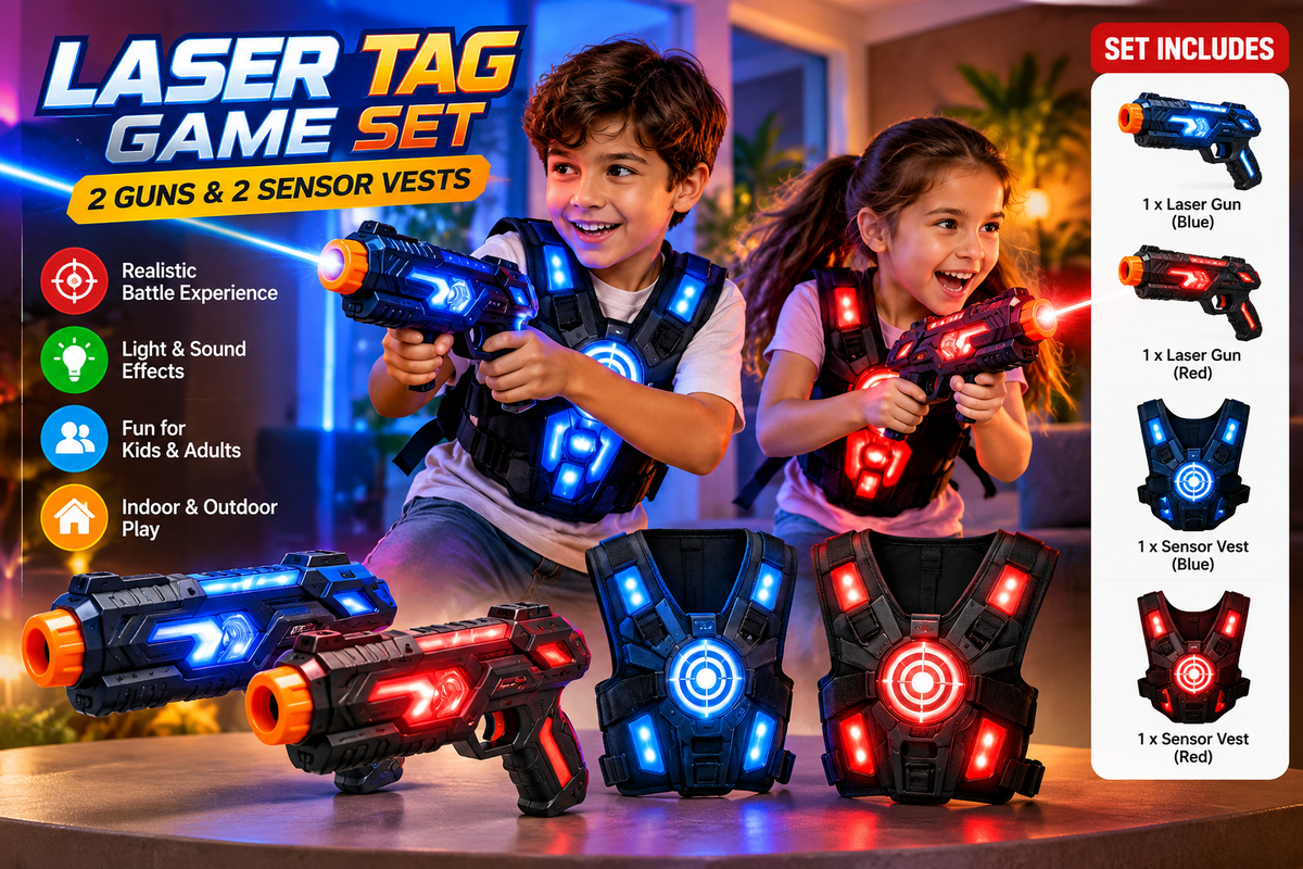 Laser Tag Set – 2 Guns & 2 Vests for Kids & Family – image 5