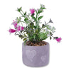 Patterned Grey Flower Plant Pot