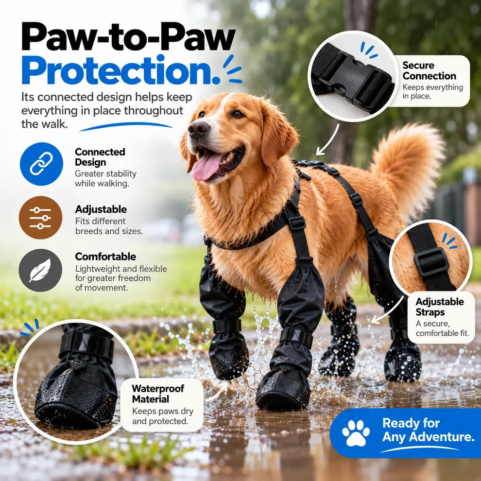 Waterproof Dog Paw Protectors – Rain & Mud Paw Covers – image 2