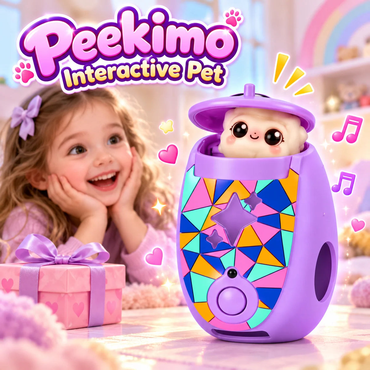 Peekimo Interactive Pet Toy – Purple