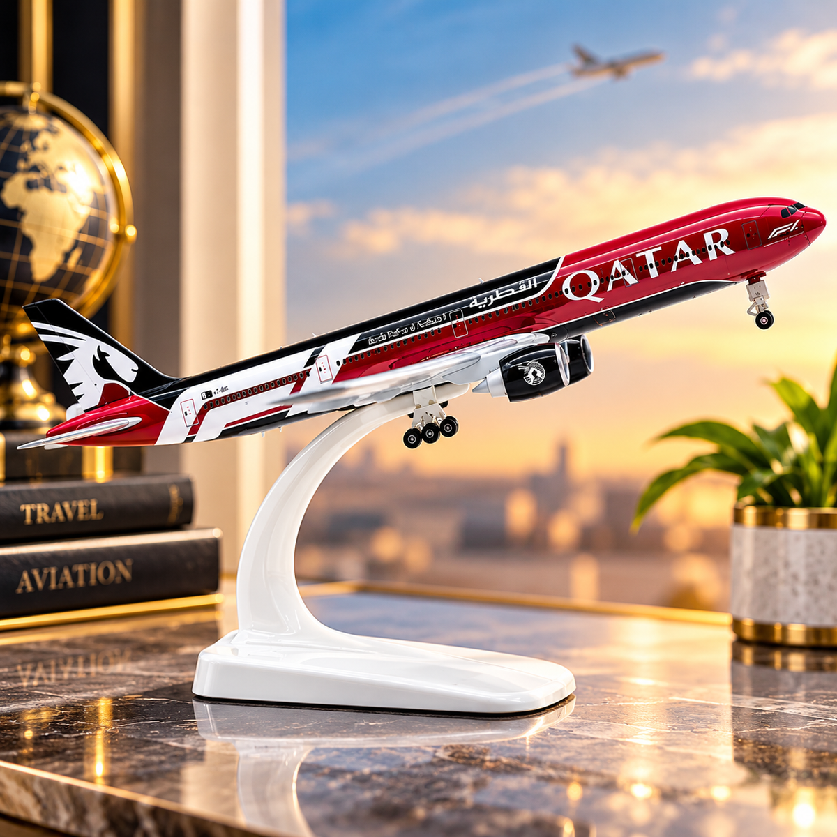 Qatar Airways Boeing 777-300 Diecast Model Airplane