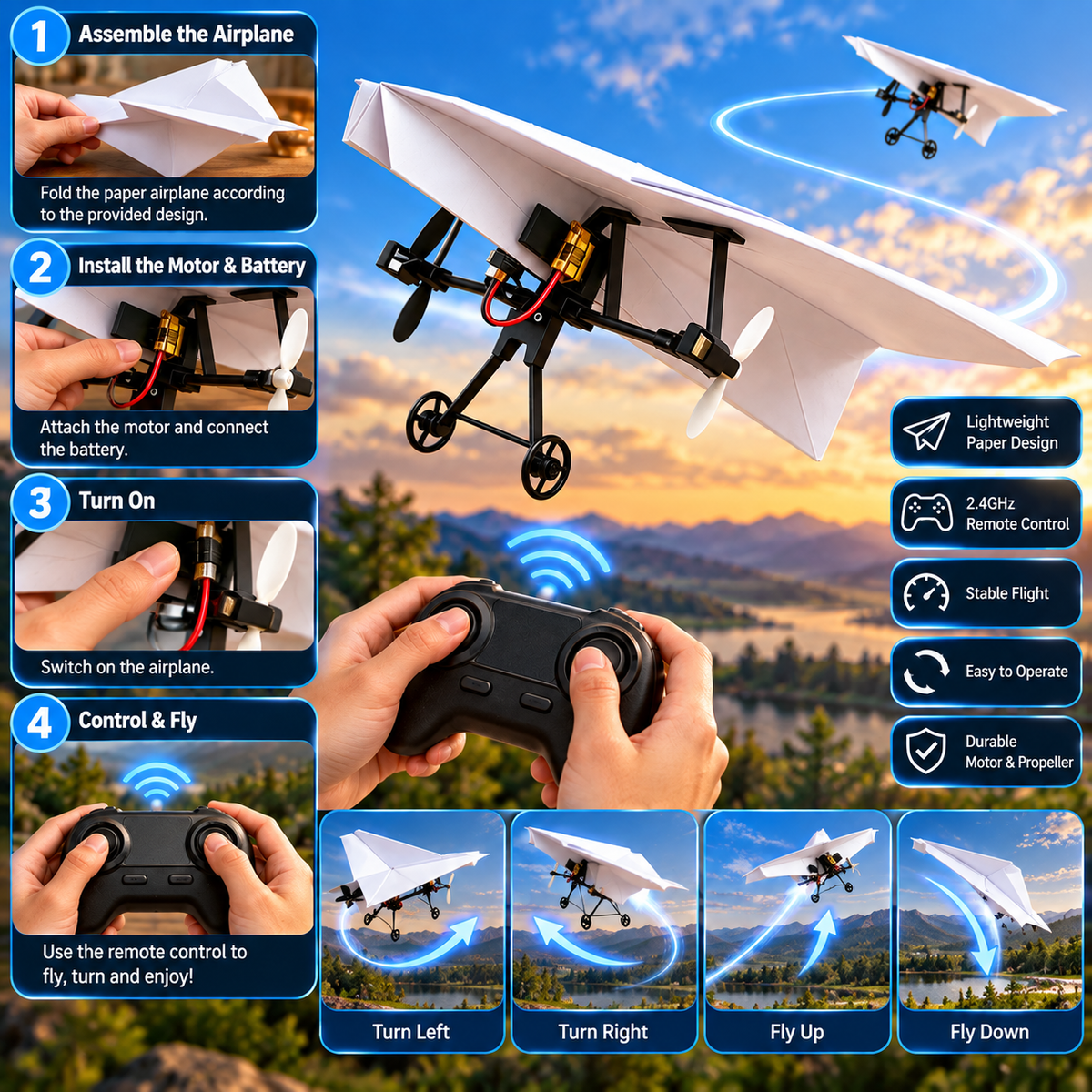 Remote Control Paper Airplane – Easy RC Plane for Kids – image 4