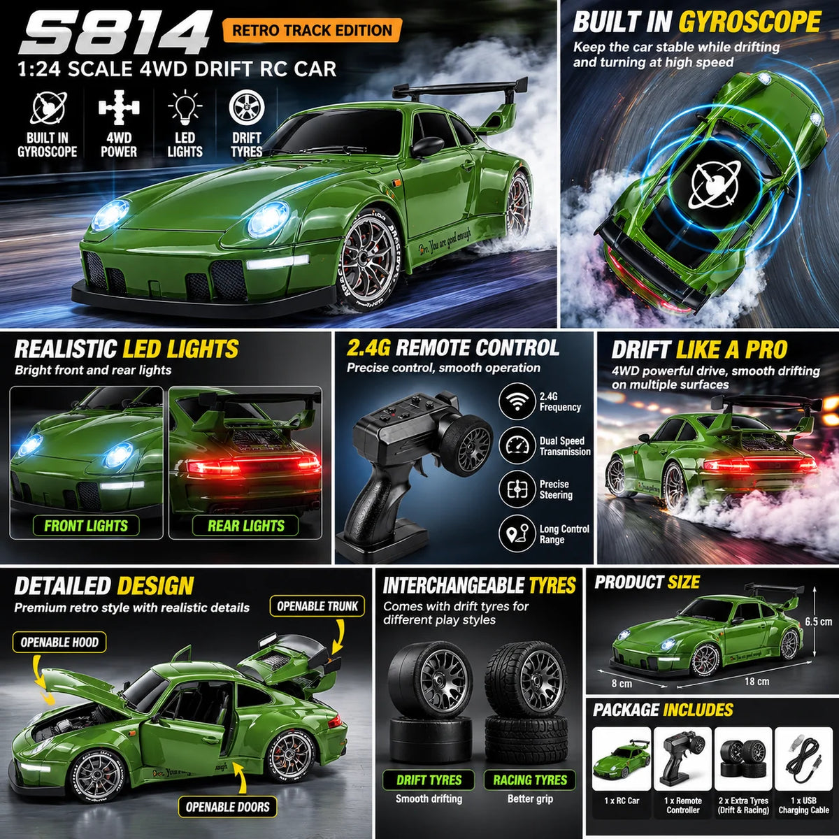 ZWN S814 1:24 4WD RC Drift Car