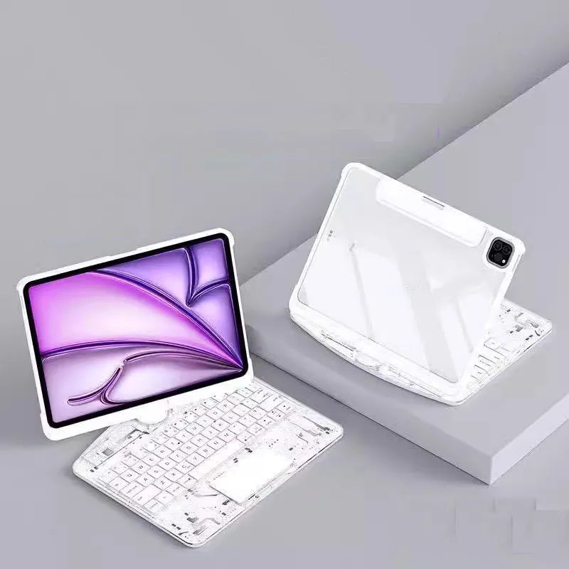 Transparent Crystal Keyboard Case for iPad